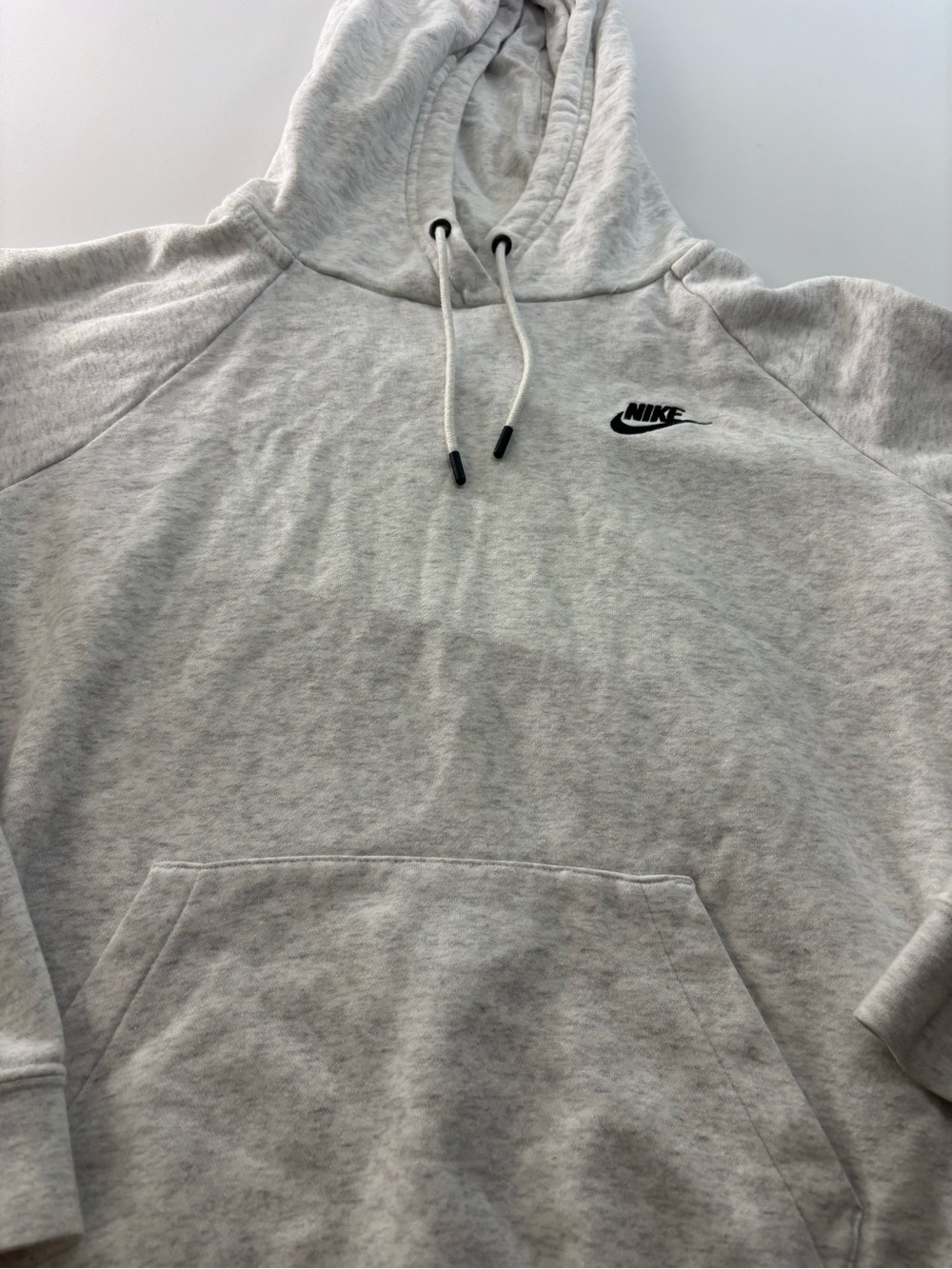 Nike‎ Sportswear Rally Fleece Hoodie Womens Size Medium Light Grey Sweatshirt - Picture 4 of 7
